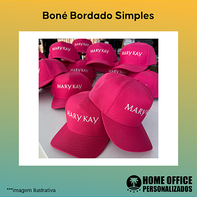 Boné Personalizado Estampa Bordado Simples Frontal - 50 UNIDADES