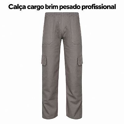 Calça Cargo Brim Pesado Profissional