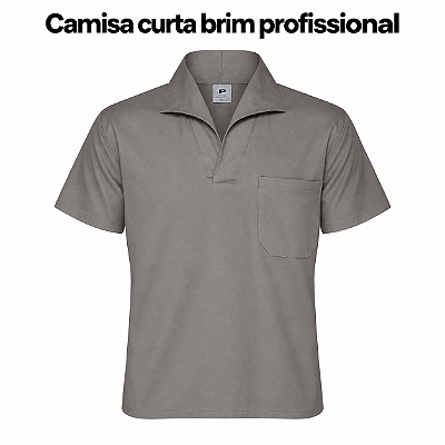 Camisa Curta Brim Pesado Profissional