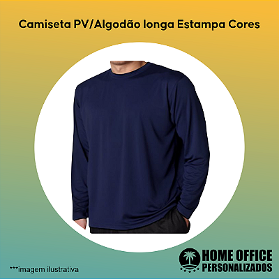 Camiseta Longa 100% Algodão/ Poliviscose Estampa