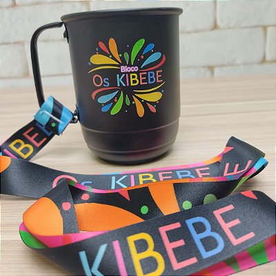 Caneca alumínio mais tirante 500 ml - 550 ml - 650 ml - Personalizada