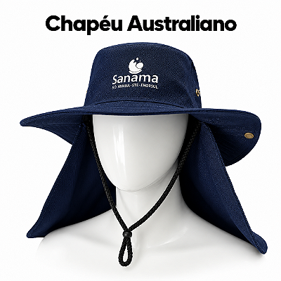 Chapeu Australiano com proteção de pescoço