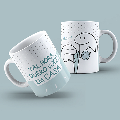 Caneca em cerâmica 325 ml - Artes Dia dos Pais Flork
