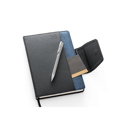 Agenda A5 em PU e tecido em poliéster - COD 66088