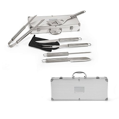 Kit churrasco com estojo de alumínio- Personalizado