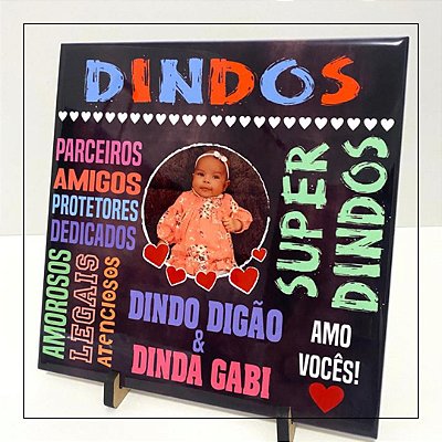Azulejo Personalizado 20x20 cm com pedestal em MDF