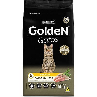 Ração Golden Gatos Adultos Sabor Frango - Premium Especial