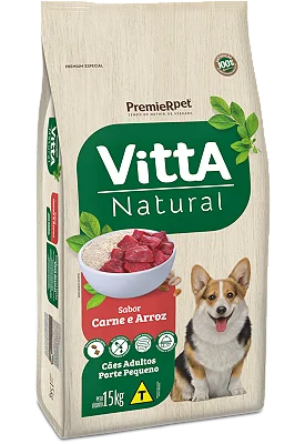 Premier Vitta Natural Cão Adulto Porte Pequeno Sabor Carne