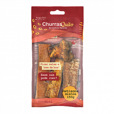 Petiscos Sortidos Naturais 150 gr Porte Mini / Pequeno - Churrasquito