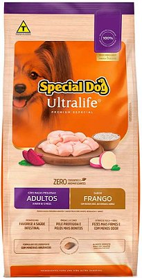 Ração Special Dog Ultralife Adultos Raças Pequenas Sabor Frango e Arroz - Premium Especial