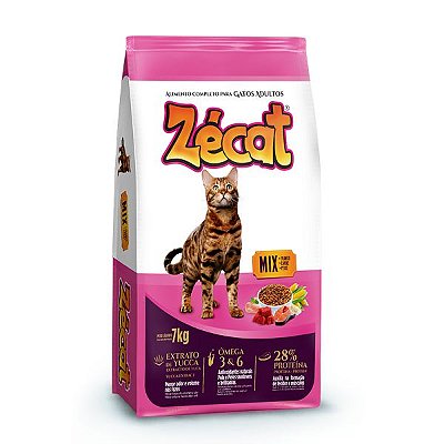 Ração Pian Zécat MIX Carne, Frango e Peixe para Gatos Adultos