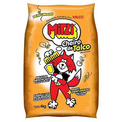 Areia Sanitária Kelco Mitzi com Cheiro de Talco - 4 Kg
