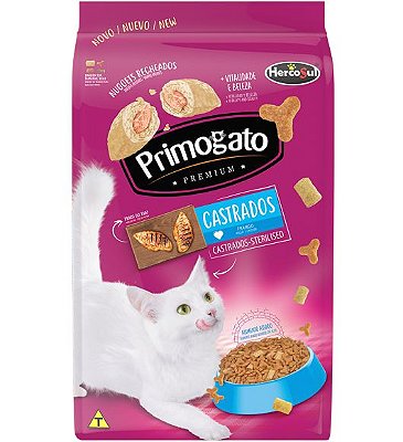 Ração Hercosul Primogato Premium Para Gatos Castrados Frango