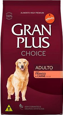 Ração Affinity GranPlus Choice para Cão Adulto Sabor Frango e Carne 15 Kg Premium Especial