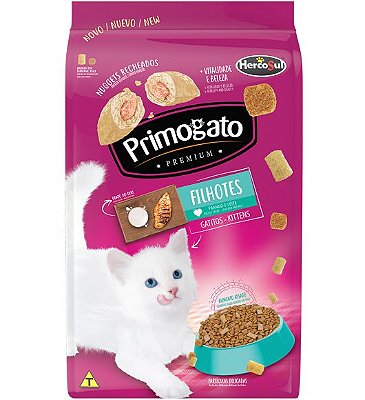 Ração Hercosul Primogato Filhotes Sabor Frango e Leite Com Nuggets Premium