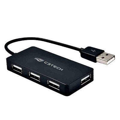 Hub USB C3Tech, 4 Portas USB 2.0 – HU-220BK – 10194