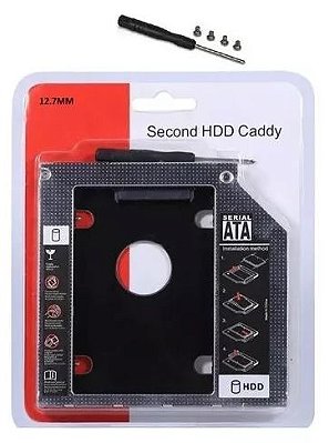 Adaptador DVD para HD Notebook Drive Caddy 12.7mm– 9566