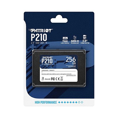 SSD Patriot 256GB SATA 3 2,5" Leitura 500 Mb/s, Gravação 400 Mb/s - 11867