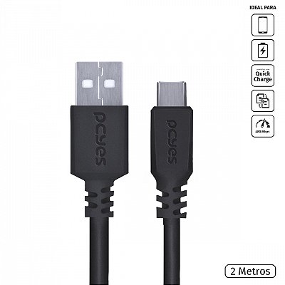 Cabo USB Tipo A para USB Tipo C 2 Metros - 12375