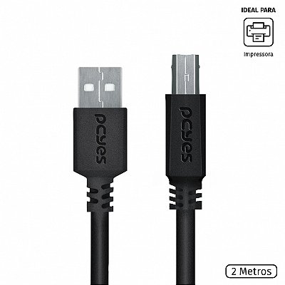 Cabo para Impressora USB A 2.0 2 Metros - 10987