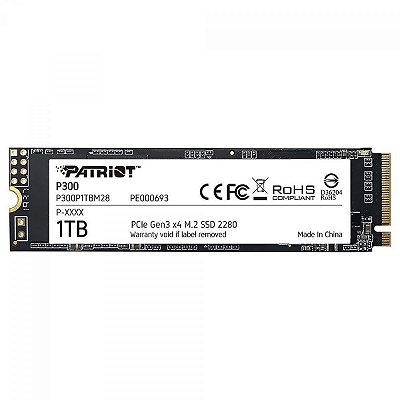 SSD 1TB M.2 NVME Patriot Leitura 2.100mbs Gravação 1.600mbs – 12869