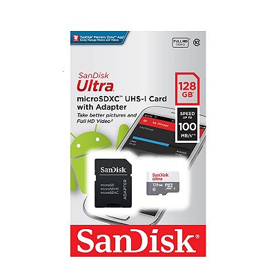 Cartão de Memória 128GB Sandisk Ultra c/ Adaptador - 12534