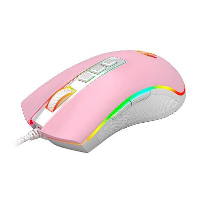 MOUSE REDRAGON COBRA BRANCO/ROSA RGB 12400DPI - 12974