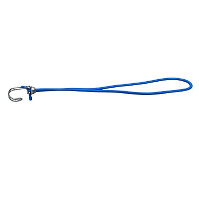 Corda Elástica Azul 35cm Gancho Duplo para Lona