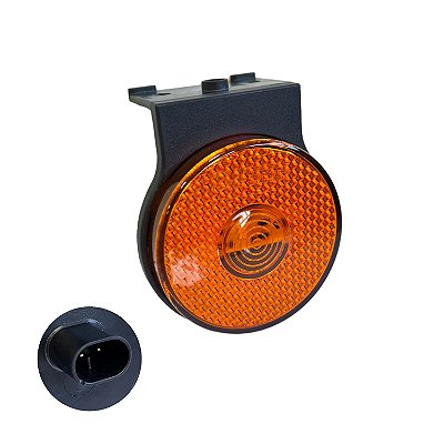 Lanterna Lateral com Conector e Suporte LED Bivolt Ø65mm