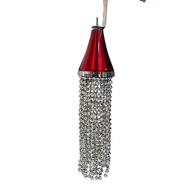 Abajur Pendente Verde em LED Vermelho Pequeno