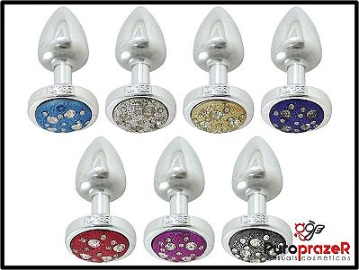 PLUG LESS CROMADO COM STRASS CRAVEJADO - HARD