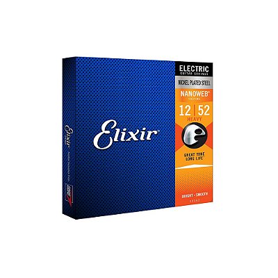 Encordoamento para Guitarra Elixir Nanoweb .012 Heavy