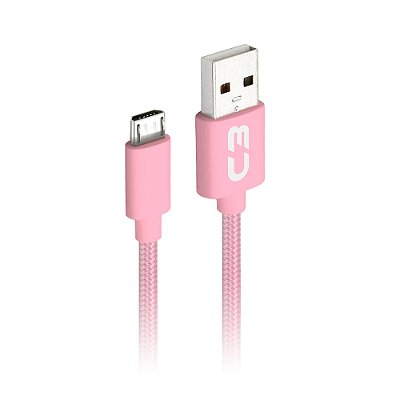 Cabo USB-Micro USB C3Plus CB-M11PK Rosa