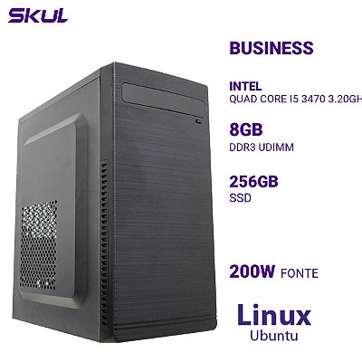Computador Business B500 Quad Core I5 3470 3.20ghz Mem 8gb Ddr3 Ssd 256gb Fonte 200w Linux Ubuntu