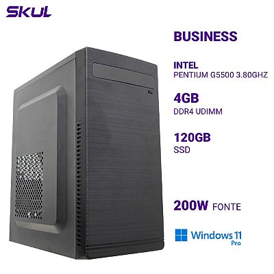 Computador Business B200 Dual Core G5500 3.80ghz Mem 4gb Ddr4 Ssd 120gb Fonte 200w Windows 11 Pro