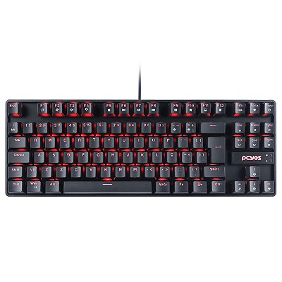 Teclado Gamer Mecanico PCyes Tkl Neron Switch Outemu Red Hotswap Led Vermelho - Pnohrdv