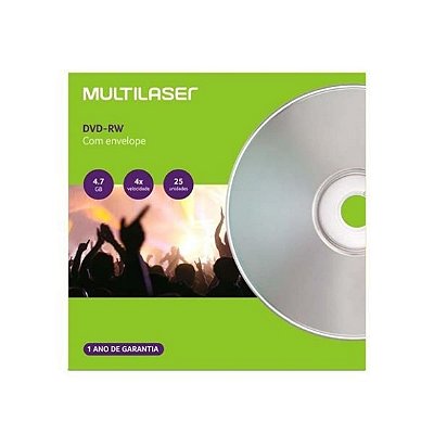 Mídia Dvd-Rw Multilaser 4x Envelope Dv064