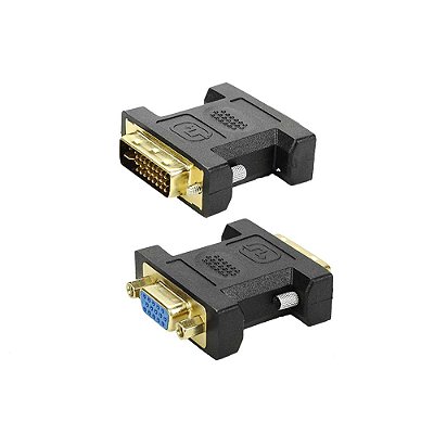 Adaptador DVI 24+5 Macho Para VGA Fêmea 5+ 003-0001HC