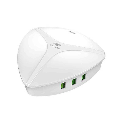 Carregador Universal C3Tech AC/USB, 6 USB, Quick Charge UC-Q630WH Branco