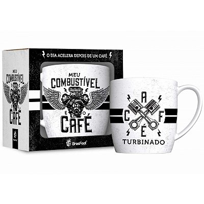 Caneca Porcelana Urban 360ml Brasfoot - Combustível Café