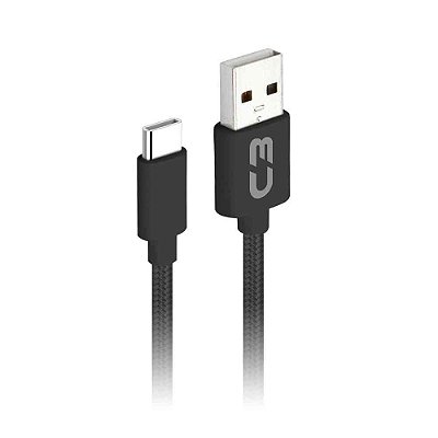 Cabo USB-Tipo C C3Plus CB-C11BK Preto 1M