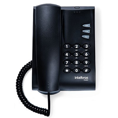 Telefone Intelbras Pleno Preto com fio