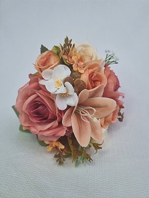 Buquê de Noiva modelo Mini em tons terrosos