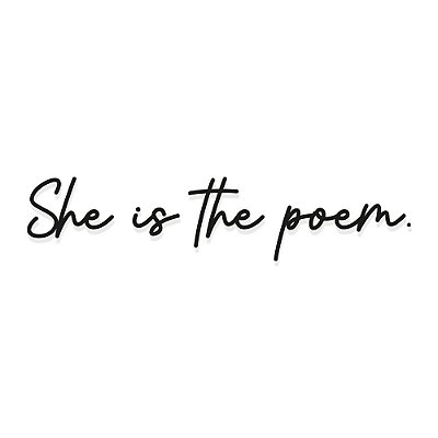 Frase de parede She is the poem