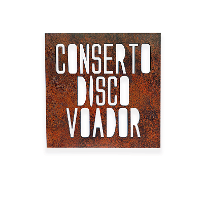 Placa Vazada Disco Voador Corten