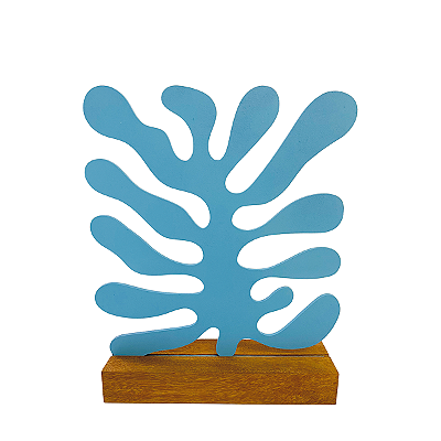 Escultura de Mesa Alga Azul Claro