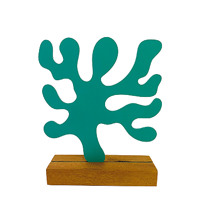 Escultura de Mesa Alga Turq