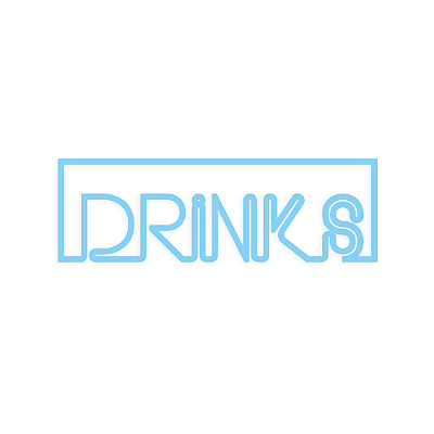 Palavra para Parede Drinks Azul