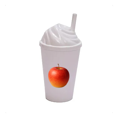 30 Copos twister 300ml personalizados c/ tampa chantilly