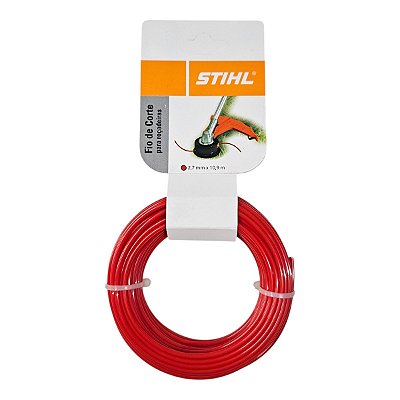 Rolo Fio de Nylon Stihl - Vermelho - Perfil Redondo - 2.7mm x 10.9m